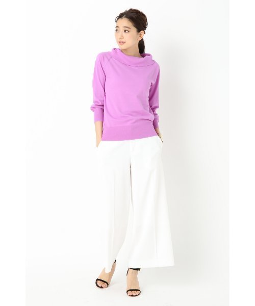 FIGARO Paris（フィガロパリ）の「プレミアムコットン オフショルダープルオーバー◆（ニット/セーター・レディース・ホワイト/ネイビー/ラベンダー・FREE）」の17枚目の写真