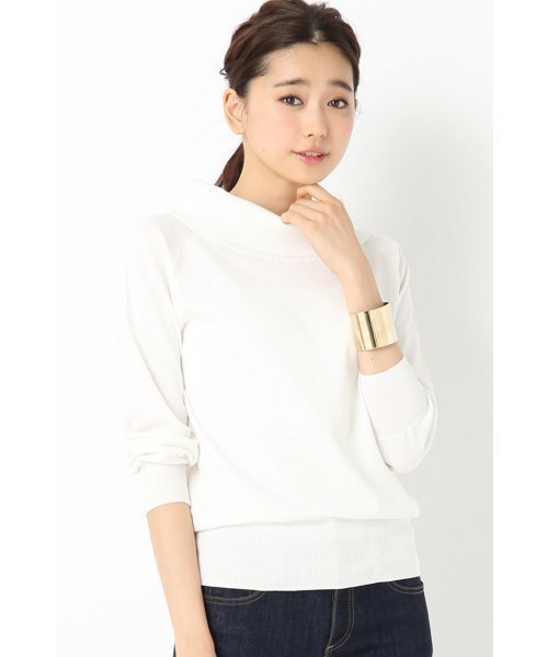 FIGARO Paris（フィガロパリ）の「プレミアムコットン オフショルダープルオーバー◆（ニット/セーター・レディース・ホワイト/ネイビー/ラベンダー・FREE）」の19枚目の写真