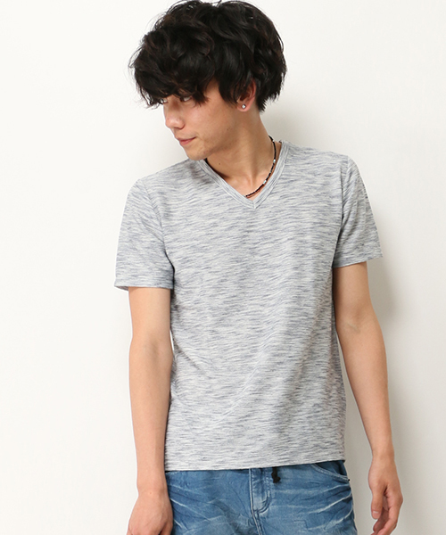 VENCEEXCHANGE（ヴァンスエクスチェンジ）の「スラブパイル半袖Tシャツ（Tシャツ/カットソー・メンズ・オレンジ/ブルー・MEDIUM/LARGE/SMALL）」の2枚目の写真