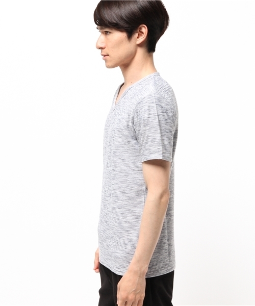 VENCEEXCHANGE（ヴァンスエクスチェンジ）の「スラブパイル半袖Tシャツ（Tシャツ/カットソー・メンズ・オレンジ/ブルー・MEDIUM/LARGE/SMALL）」の3枚目の写真