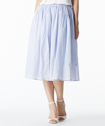 IEDIT | ララ・ステラ　ふんわりと風をはらむミモレ丈ギャザースカート(スカート)