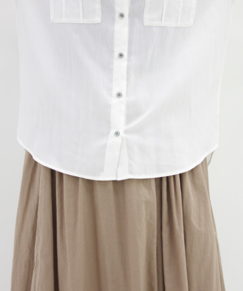 IEDIT（イディット）の「ララ・ステラ　ふんわりと風をはらむミモレ丈ギャザースカート（スカート・レディース・カーキ/ベージュ/パープル・SMALL/LARGE/MEDIUM/X-LARGE/XX-LARGE）」の13枚目の写真