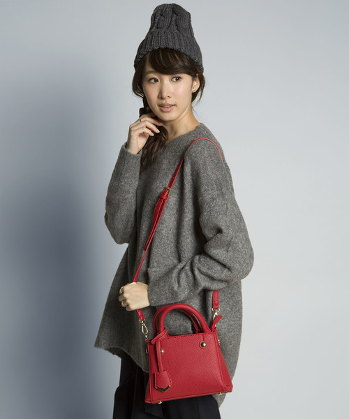 PLAIN CLOTHING(プレーンクロージング)の「スクエアハンドバッグ【PLAIN CLOTHING】(ショルダーバッグ・レディース・ネイビー/ダークグレー/レッド/キャメル/カーキ/ブラック・FREE)」の18枚目の写真