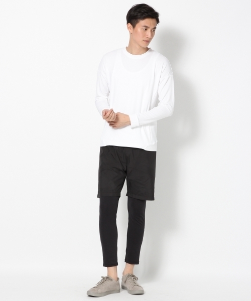 GLOBAL WORK（グローバルワーク）の「【一部店舗限定】ＡＣＴＶカットワーク長袖Ｔ/Men/726419（Tシャツ/カットソー・メンズ・グレー/ホワイト/ブラック・SMALL/MEDIUM/LARGE）」の5枚目の写真