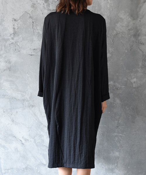 amorous insense（アモラスインセンス）の「ワッシャー素材ワンピース（ワンピース・レディース・チャコールグレー/ブラック・MEDIUM）」の8枚目の写真