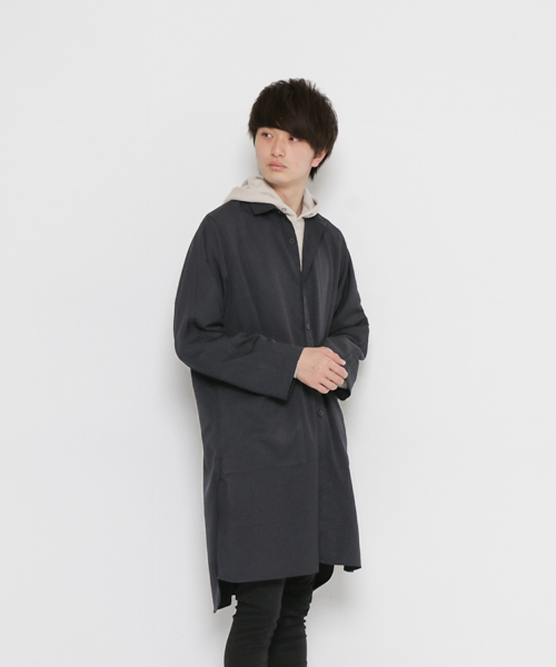 SENSE OF PLACE by URBAN RESEARCH(センスオブプレイスバイアーバンリサーチ)の「ボリュームコート(その他アウター・メンズ・ネイビー/チャコールグレー・FREE)」の1枚目の写真