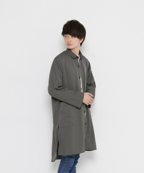 SENSE OF PLACE by URBAN RESEARCH(センスオブプレイスバイアーバンリサーチ)の「ボリュームコート(その他アウター・メンズ・ネイビー/チャコールグレー・FREE)」の2枚目の写真