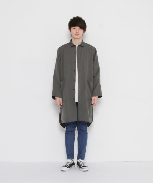 SENSE OF PLACE by URBAN RESEARCH(センスオブプレイスバイアーバンリサーチ)の「ボリュームコート(その他アウター・メンズ・ネイビー/チャコールグレー・FREE)」の12枚目の写真