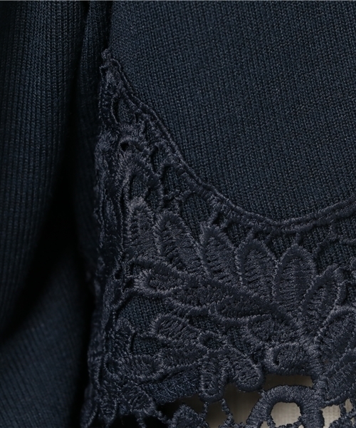 VENCEEXCHANGE（ヴァンスエクスチェンジ）の「袖レースカーディガン        （カーディガン/ボレロ・レディース・グレー/イエロー/ネイビー・MEDIUM）」の11枚目の写真