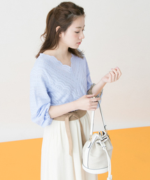 URBAN RESEARCH |  UR スカラップレース7分丈ブラウス(シャツ/ブラウス)