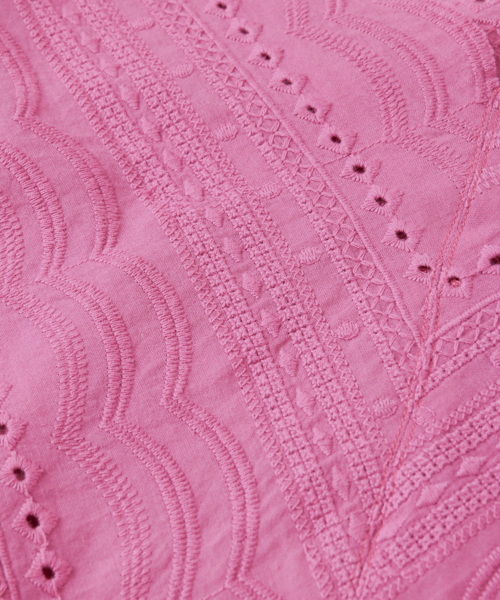 URBAN RESEARCH（アーバンリサーチ）の「 UR スカラップレース7分丈ブラウス（シャツ/ブラウス・レディース・ブラック/オフホワイト/ブルー系その他/ピンク系その他・FREE）」の19枚目の写真