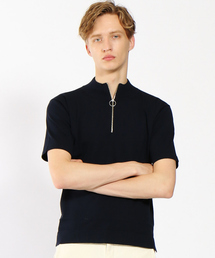ABAHOUSE | プレーティングニットZIPポロシャツ(ポロシャツ)