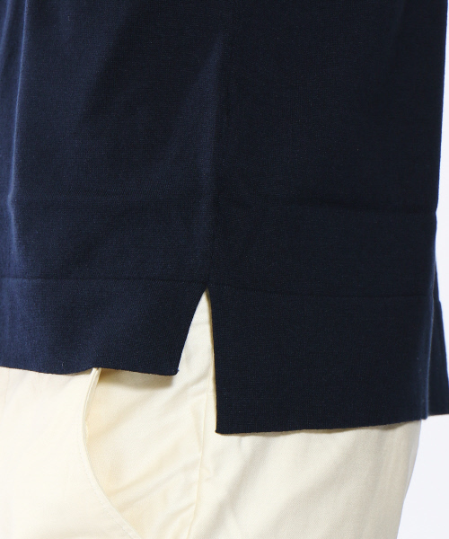 ABAHOUSE（アバハウス）の「プレーティングニットZIPポロシャツ（ポロシャツ・メンズ・ブラック/ネイビー・46/48）」の12枚目の写真