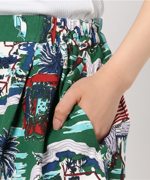 AZUL by moussy（アズールバイマウジー）の「アロハ柄ショートPT（その他パンツ・レディース・グリーン系その他/ベージュ系その他・MEDIUM/SMALL/LARGE）」の10枚目の写真