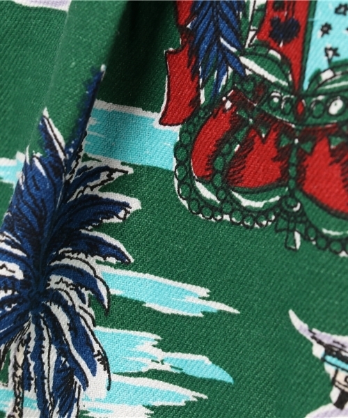 AZUL by moussy（アズールバイマウジー）の「アロハ柄ショートPT（その他パンツ・レディース・グリーン系その他/ベージュ系その他・MEDIUM/SMALL/LARGE）」の4枚目の写真