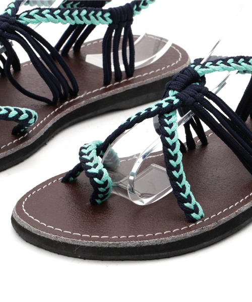 チャイハネ（チャイハネ）の「【チャイハネ】組紐コンフォートサンダル ツートーン（サンダル・レディース・ブラウン/ブルー/ブラック・24）」の8枚目の写真