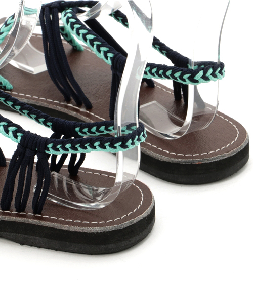 チャイハネ（チャイハネ）の「【チャイハネ】組紐コンフォートサンダル ツートーン（サンダル・レディース・ブラウン/ブルー/ブラック・24）」の10枚目の写真