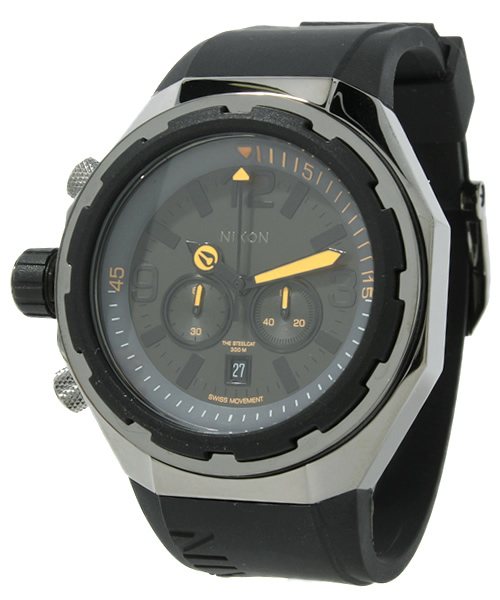 NIXON（ニクソン）の「THE STEELCAT（アナログ腕時計・メンズ・グレー系その他/ブラック×ゴールド/スミクロ/ホワイト/ブラック系その他・FREE）」の5枚目の写真