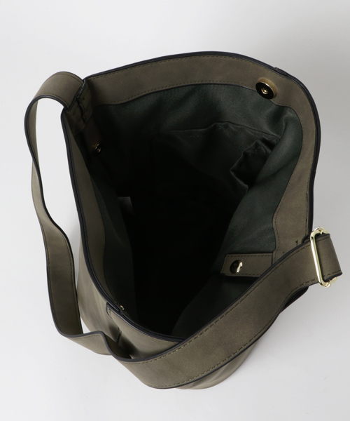 LBC（エルビーシー）の「***ピーチタッチPUバケツショルダー （ショルダーバッグ・レディース・ブラック/オリーブ/ベージュ・FREE）」の7枚目の写真