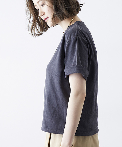 STUDIOUS（ステュディオス）の「ヴィンテージコットンベーシックTEE（Tシャツ/カットソー・レディース・ホワイト/ブラック・FREE/1）」の18枚目の写真