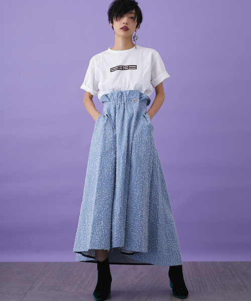 STUDIOUS（ステュディオス）の「ヴィンテージコットンベーシックTEE（Tシャツ/カットソー・レディース・ホワイト/ブラック・FREE/1）」の3枚目の写真