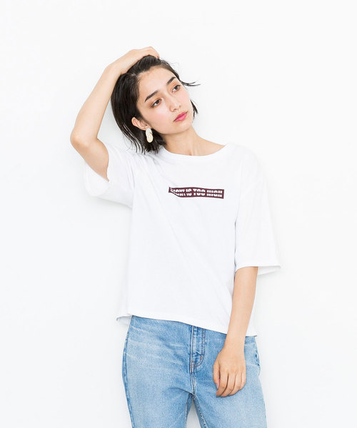 STUDIOUS（ステュディオス）の「ヴィンテージコットンベーシックTEE（Tシャツ/カットソー・レディース・ホワイト/ブラック・FREE/1）」の12枚目の写真