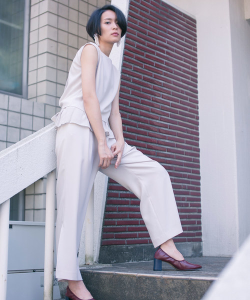 STUDIOUS（ステュディオス）の「【STUDIOUS】ポインテッドギャザーパンプス（パンプス・レディース・バーガンディー/ブラック/ネイビー・SMALL/MEDIUM/LARGE）」の4枚目の写真