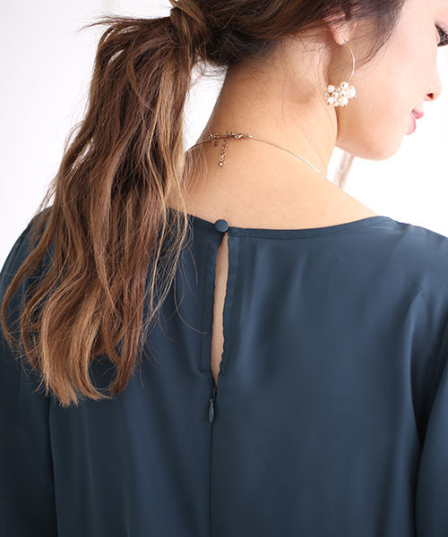 Bab Bou Jeloud(バブブージュルード)の「【WEB限定】結婚式◇パーティー◇コンサート 袖レースシフォンマキシドレス(ドレス・レディース・ブラック/ネイビー/グリーン/ボルドー/ライトブルー・FREE)」の16枚目の写真