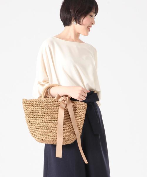 Bilitis dix-sept ans（ビリティスディセッタン）の「Bilitisかごバッグ(中)（かごバッグ・レディース・ベージュ/ブラック系その他/グレー/ネイビー・FREE）」の3枚目の写真