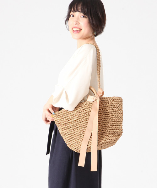 Bilitis dix-sept ans（ビリティスディセッタン）の「Bilitisかごバッグ(中)（かごバッグ・レディース・ベージュ/ブラック系その他/グレー/ネイビー・FREE）」の18枚目の写真