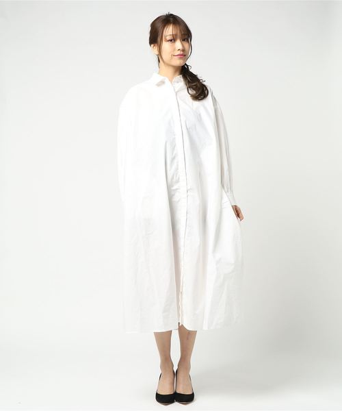 LOWRYS FARM（ローリーズファーム）の「ロングシャツワンピース　784119 （シャツワンピース・レディース・カーキ/オフホワイト/チェック・LARGE/MEDIUM）」の8枚目の写真