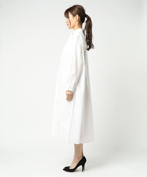 LOWRYS FARM（ローリーズファーム）の「ロングシャツワンピース　784119 （シャツワンピース・レディース・カーキ/オフホワイト/チェック・LARGE/MEDIUM）」の4枚目の写真