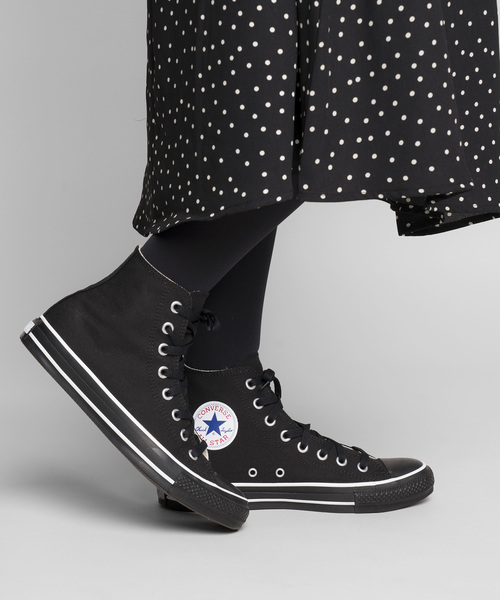 CONVERSE（コンバース）の「【CONVERSE】22~25.5㎝対応！キャンバス地で快適な履き心地♪モノトーンハイカットスニーカー/ キャンバス オールスター カラーズHI（スニーカー・レディース・ブラック/ホワイト・22/22.5/23/23.5/24/24.5/25/25.5）」の2枚目の写真