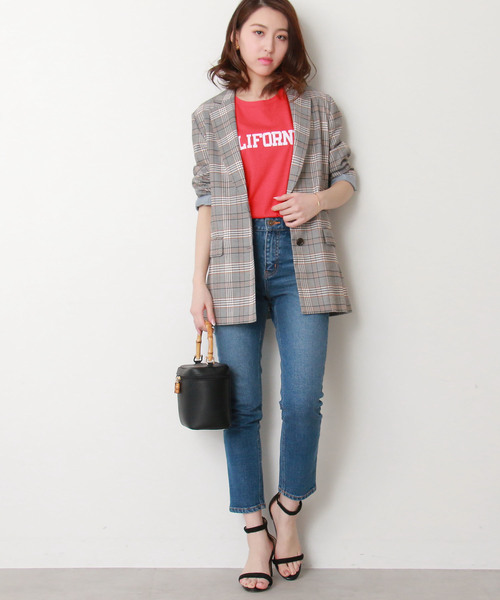 N.（N. Natural Beauty Basic）（エヌエヌナチュラルビューティーベーシック）の「BIGチェック柄ジャケット（テーラードジャケット・レディース・ベージュ系その他・MEDIUM）」の7枚目の写真