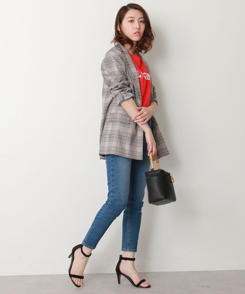 N.（N. Natural Beauty Basic）（エヌエヌナチュラルビューティーベーシック）の「BIGチェック柄ジャケット（テーラードジャケット・レディース・ベージュ系その他・MEDIUM）」の5枚目の写真