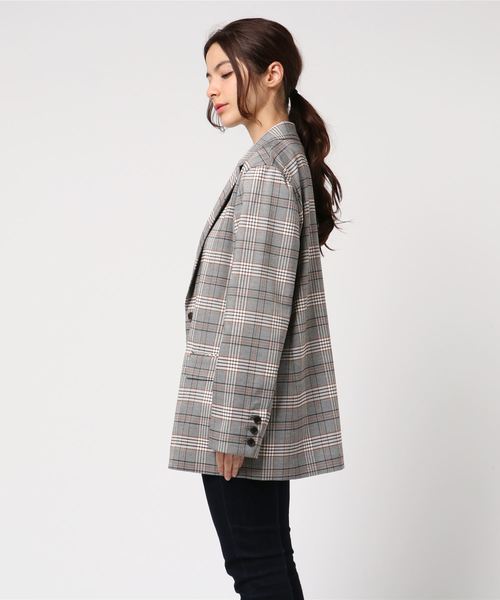 N.（N. Natural Beauty Basic）（エヌエヌナチュラルビューティーベーシック）の「BIGチェック柄ジャケット（テーラードジャケット・レディース・ベージュ系その他・MEDIUM）」の3枚目の写真
