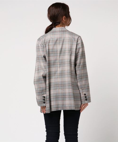 N.（N. Natural Beauty Basic）（エヌエヌナチュラルビューティーベーシック）の「BIGチェック柄ジャケット（テーラードジャケット・レディース・ベージュ系その他・MEDIUM）」の4枚目の写真