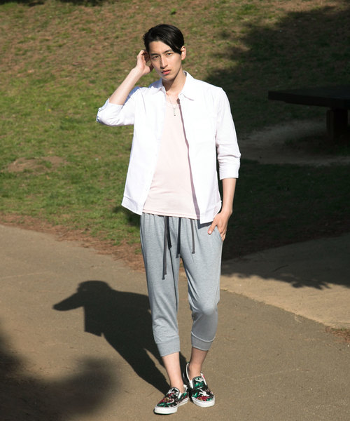 TopIsm(トップイズム)の「ストレッチ ブロード 無地 7分袖シャツ(シャツ/ブラウス・メンズ・ネイビー/ピンク/ワイン/ホワイト/ライトグレー/ブラック・M/LL/L)」の13枚目の写真