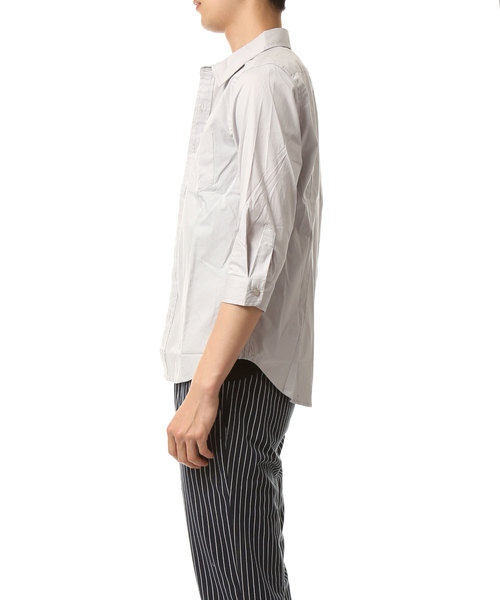 TopIsm(トップイズム)の「ストレッチ ブロード 無地 7分袖シャツ(シャツ/ブラウス・メンズ・ネイビー/ピンク/ワイン/ホワイト/ライトグレー/ブラック・M/LL/L)」の20枚目の写真