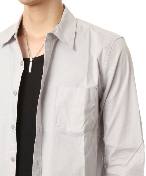 TopIsm(トップイズム)の「ストレッチ ブロード 無地 7分袖シャツ(シャツ/ブラウス・メンズ・ネイビー/ピンク/ワイン/ホワイト/ライトグレー/ブラック・M/LL/L)」の22枚目の写真