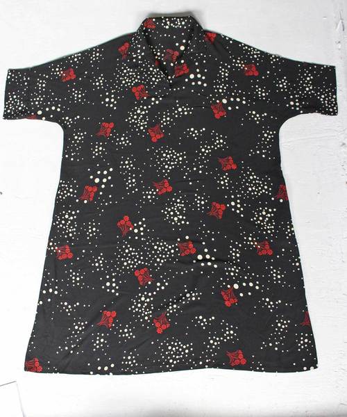 antiqua patterntorso アンティカレトロシャツワンピース　花柄 antiqua patterntorso アンティカレトロシャツワンピース 花柄
