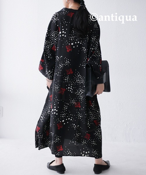 antiqua（アンティカ）の「花柄デザインシャツワンピース（シャツワンピース・レディース・ブラック・FREE）」の16枚目の写真