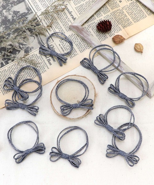 Esime(エシミー)の「ハンドメイドリボンヘアゴム 10個入りセット(ヘアゴム・レディース・ネイビー/パープル/ピンク/ワイン/ブラック/グレー/チョコ/カーキ/ミント/ピンク系その他/ピンク系その他2/ブルー/マスタード/パープル系その他/ダークブルー/ライトグレー/グリーン/ベージュ系その他/ブルー系その他/ブルー系その他2/ガンメタ/シルバー系その他/ゴールド/シルバー/バイオレット/アイボリー/レッド/イエロー/ベージュ/ピンク系その他3/パープル系その他2/ブラック系その他/シルバー系その他2/その他/ブルー系その他3/ブラック系その他2/レッド系その他/ゴールド系その他/ライトピンク/ピンク系その他4/ゴールド系その他2/A/E/B/C/D/F/G/H/I/J/K/M/L/ブラック系その他3/ブラック系その他4/ブラック系その他5/ベージュ系その他2/N/O/P/Q/R/S/ブラック系その他6・FREE)」の4枚目の写真