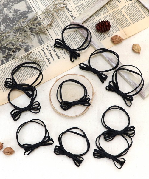 Esime(エシミー)の「ハンドメイドリボンヘアゴム 10個入りセット(ヘアゴム・レディース・ネイビー/パープル/ピンク/ワイン/ブラック/グレー/チョコ/カーキ/ミント/ピンク系その他/ピンク系その他2/ブルー/マスタード/パープル系その他/ダークブルー/ライトグレー/グリーン/ベージュ系その他/ブルー系その他/ブルー系その他2/ガンメタ/シルバー系その他/ゴールド/シルバー/バイオレット/アイボリー/レッド/イエロー/ベージュ/ピンク系その他3/パープル系その他2/ブラック系その他/シルバー系その他2/その他/ブルー系その他3/ブラック系その他2/レッド系その他/ゴールド系その他/ライトピンク/ピンク系その他4/ゴールド系その他2/A/E/B/C/D/F/G/H/I/J/K/M/L/ブラック系その他3/ブラック系その他4/ブラック系その他5/ベージュ系その他2/N/O/P/Q/R/S/ブラック系その他6・FREE)」の5枚目の写真