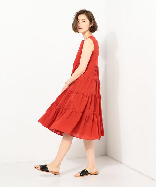 Jewel Changes（ジュエルチェンジズ）の「JC コットン ティアード レース ワンピース（ワンピース・レディース・オフホワイト/ブラック/レッド・FREE）」の5枚目の写真