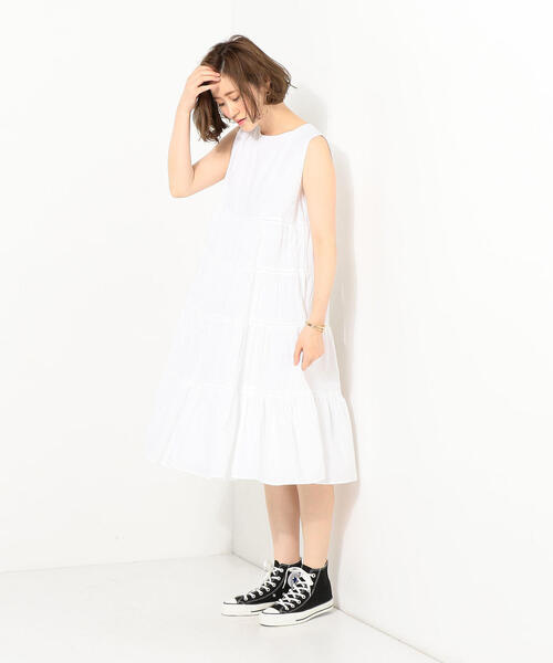 Jewel Changes（ジュエルチェンジズ）の「JC コットン ティアード レース ワンピース（ワンピース・レディース・オフホワイト/ブラック/レッド・FREE）」の12枚目の写真