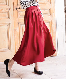 ロング丈フレアスカート＊ボトムス/レディース[M2239]神戸レタス