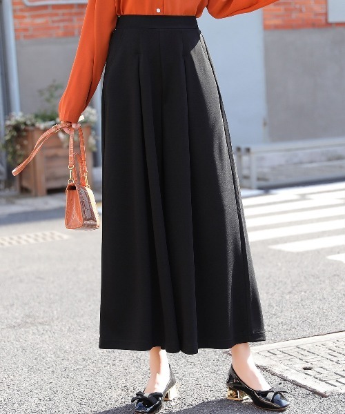 DAY CLOSET（デイ クローゼット）の「スカーチョ きれいめシルエット 十分丈ワイドパンツ（その他パンツ・レディース・ブラック/ベージュ/ネイビー/グレー/チャコール/ライトベージュ/ダークブルー/ブラウン/モスグリーン/ダークブラウン・ONE SIZE）」の11枚目の写真