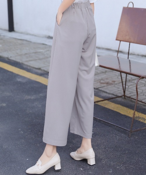 DAY CLOSET（デイ クローゼット）の「スカーチョ きれいめシルエット 十分丈ワイドパンツ（その他パンツ・レディース・ブラック/ベージュ/ネイビー/グレー/チャコール/ライトベージュ/ダークブルー/ブラウン/モスグリーン/ダークブラウン・ONE SIZE）」の14枚目の写真