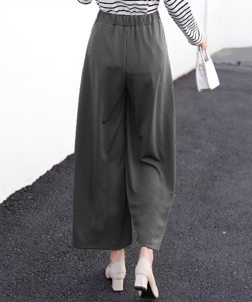 DAY CLOSET（デイ クローゼット）の「スカーチョ きれいめシルエット 十分丈ワイドパンツ（その他パンツ・レディース・ブラック/ベージュ/ネイビー/グレー/チャコール/ライトベージュ/ダークブルー/ブラウン/モスグリーン/ダークブラウン・ONE SIZE）」の17枚目の写真